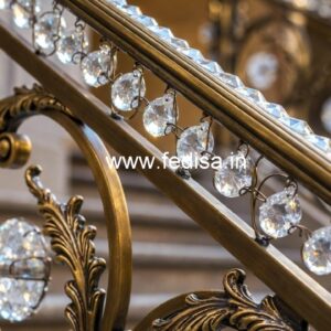 Classic Brass Crystal Railings for Modern Homes CR-1172
