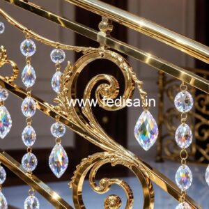 Premium Brass Crystal Railings for Homes CR-1175