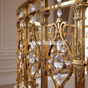 Premium Brass Crystal Railings for Home Design CR-1187