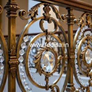 Elegant Brass Crystal Railings for Modern Interiors CR-1188