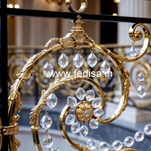 Elegant Brass Crystal Railings for Luxury Living CR-1192