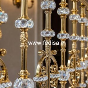 Luxury Brass Crystal Railings for Classic Homes CR-1195