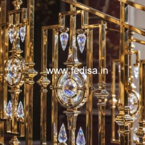 Stylish Brass Crystal Railings for Contemporary Interiors CR-1196