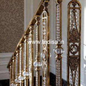 High-End Brass Crystal Railings for Luxury Villas CR-1198