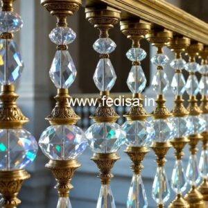 Unique Brass Crystal Railings for Modern Design CR-1199