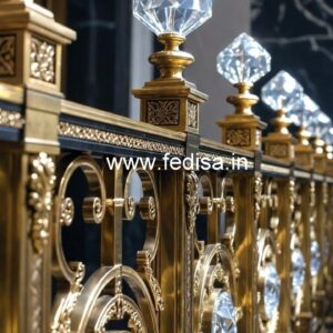 Designer Brass Crystal Railings for Elegant Homes CR-1202