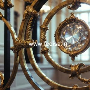 Stylish Brass Crystal Railings for Premium Interiors CR-1209