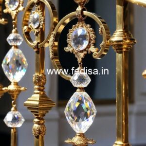 Premium Brass Crystal Railings for Classic Homes CR-1211