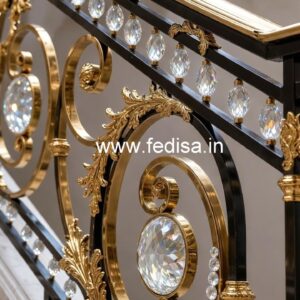 Luxury Brass Crystal Railings for Architecture CR-1213
