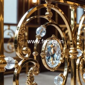 Luxury Brass Crystal Railing Design Ideas CR-1215