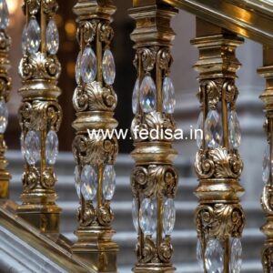 Modern Brass Crystal Railing for Home Interiors CR-1219