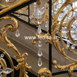 Premium Brass Crystal Railing Designs for Villas CR-1220