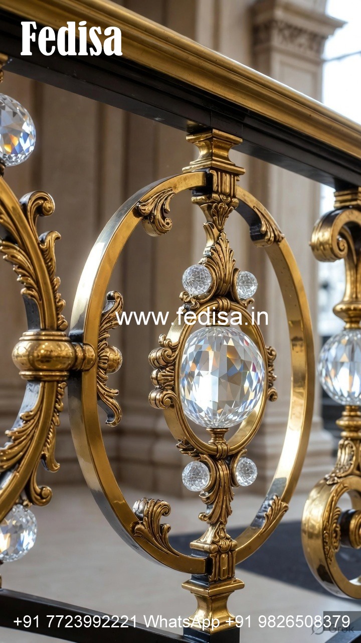 Classic Brass Crystal Railing Styles CR-1222