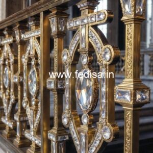 Custom Brass Crystal Railing for Interiors CR-1228
