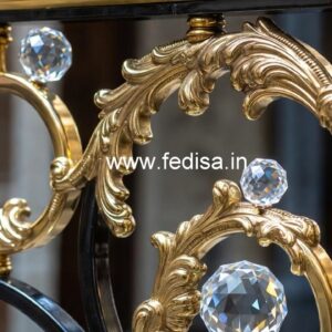 Designer Staircase with Brass Crystal Railing CR-1231