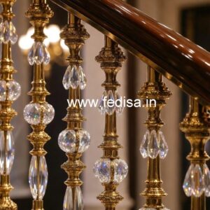 Royal Look Brass Crystal Railing Designs CR-1239