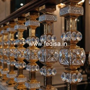 Beautiful Brass Crystal Stair Railings CR-1240