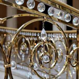 Brass Crystal Railing for Duplex Homes CR-1245