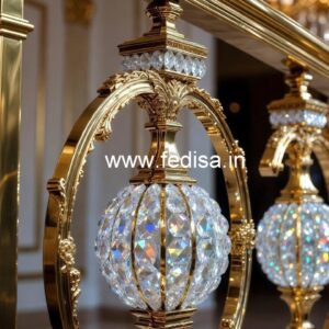 Premium Brass Crystal Railings for Hotels CR-1256
