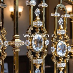 Fancy Brass Crystal Railing Designs CR-1257