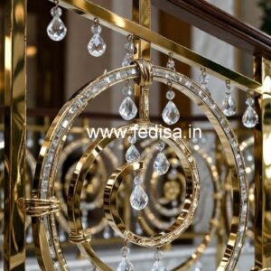 Modern Glass Brass Crystal Railings CR-1265