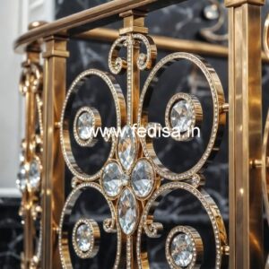 Brass Crystal Railing for Grand Interiors CR-1270