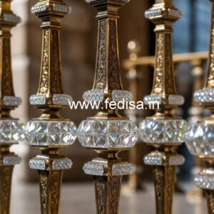 Brass Crystal Railings for Staircases CR-1280