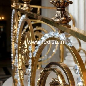 Designer Interior Brass Crystal Railing CR-1298