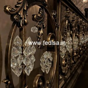 Elegant Stair Design with Brass Crystal CR-1301