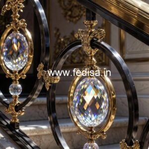 Modern Interior Brass Crystal Railings CR-1302