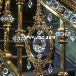 Classic Golden Brass Crystal Railings CR-1304