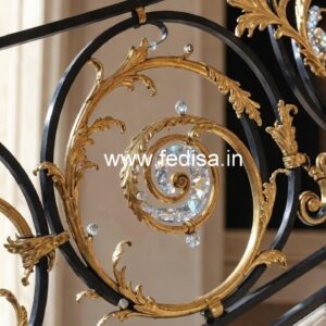 Stylish Brass Crystal Railings for Homes CR-1316
