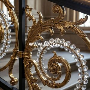 Modern Brass Crystal Staircase Railing Ideas CR-1319