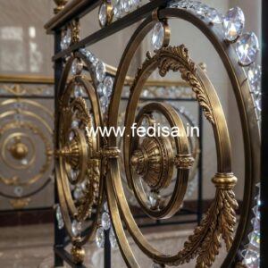 Stylish Brass Crystal Balcony Railings CR-1321