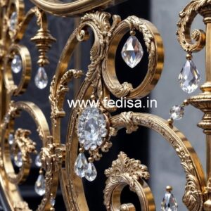 Classic Brass Crystal Railings for Luxury Homes CR-1327