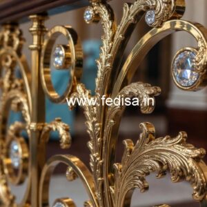 Elegant Crystal Brass Railing Designs CR-1330