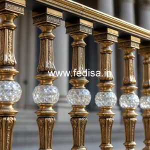 Artistic Brass Crystal Railings for Interiors CR-1335