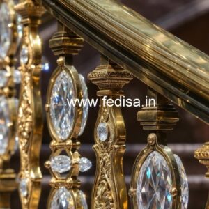 Royal Style Brass Crystal Railings CR-1337