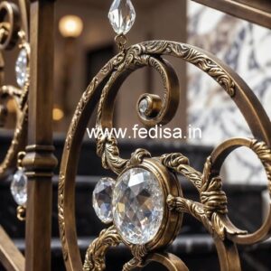 Luxury Brass Crystal Railings for Homes CR-1343