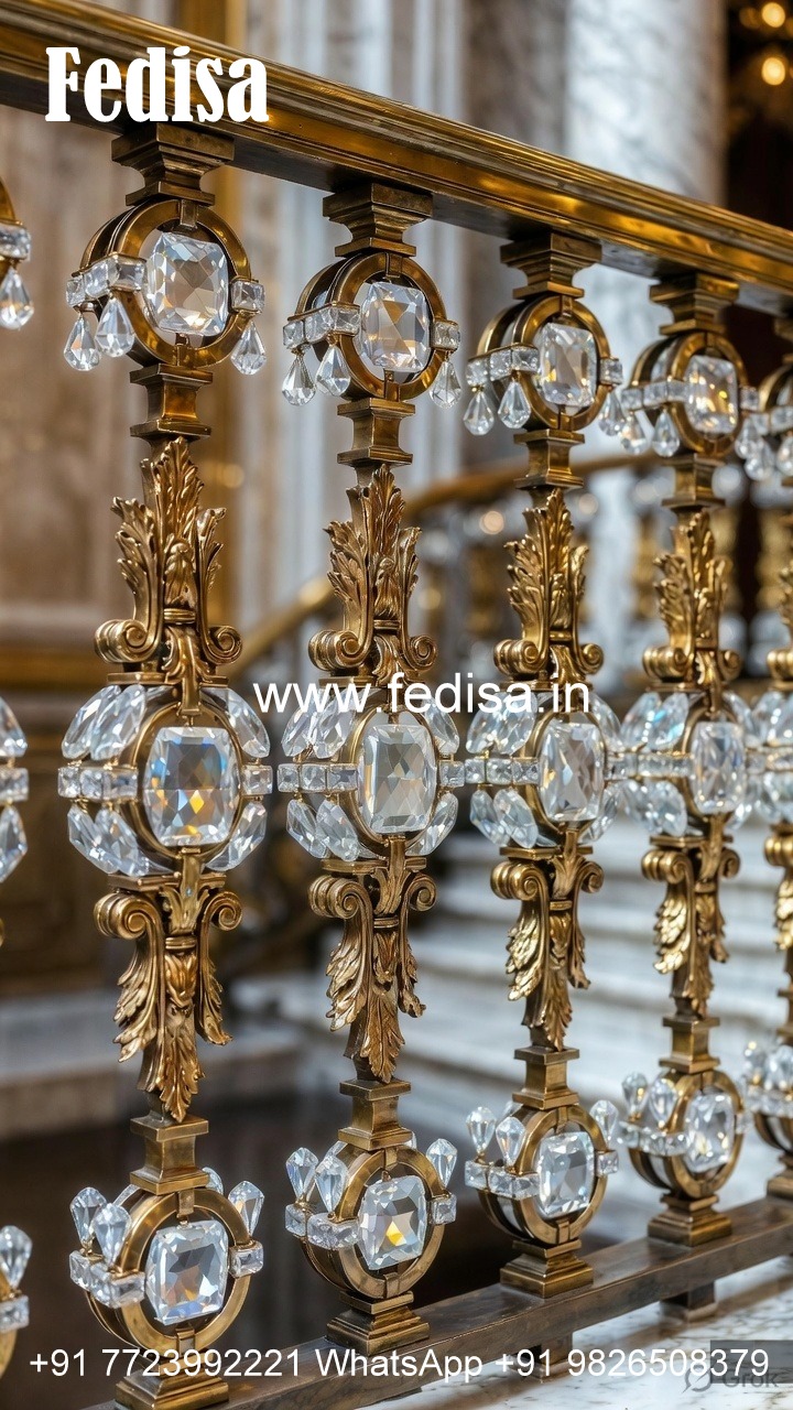 Classic Brass Crystal Railing Inspiration CR-1371