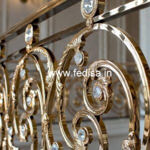 Premium Brass Crystal Railing for Villas CR-1377