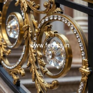 Luxury Crystal Brass Staircase Railings CR-1380