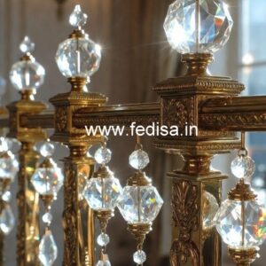 Elegant Interior Brass Crystal Railings CR-1383