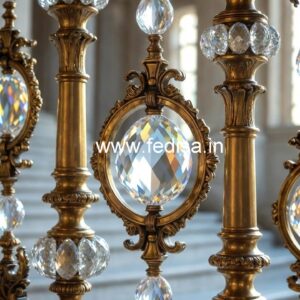 Stylish Brass Crystal Railings for Villas CR-1388