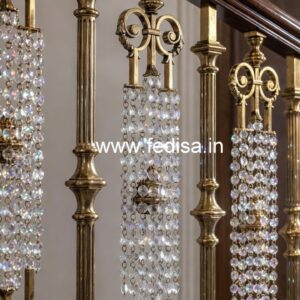 Designer Brass Crystal Railings for Apartments CR-1390