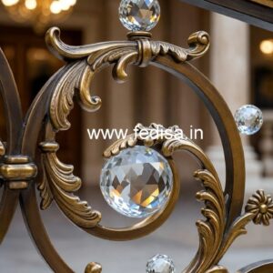 Premium Brass Crystal Railings for Staircases CR-1391
