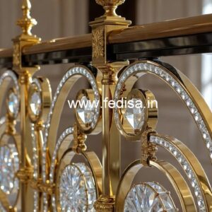 Luxury Brass Crystal Railings for Modern Villas CR-1394