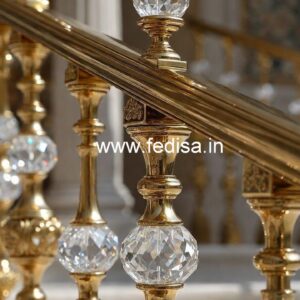 Designer Brass Crystal Railings for Stair Design CR-1395