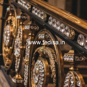 Luxury Brass Crystal Railings for Modern Interiors CR-1399
