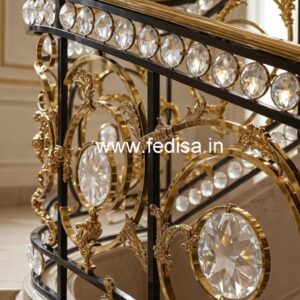 Premium Brass Crystal Railings for Architecture CR-1401